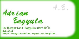 adrian bagyula business card